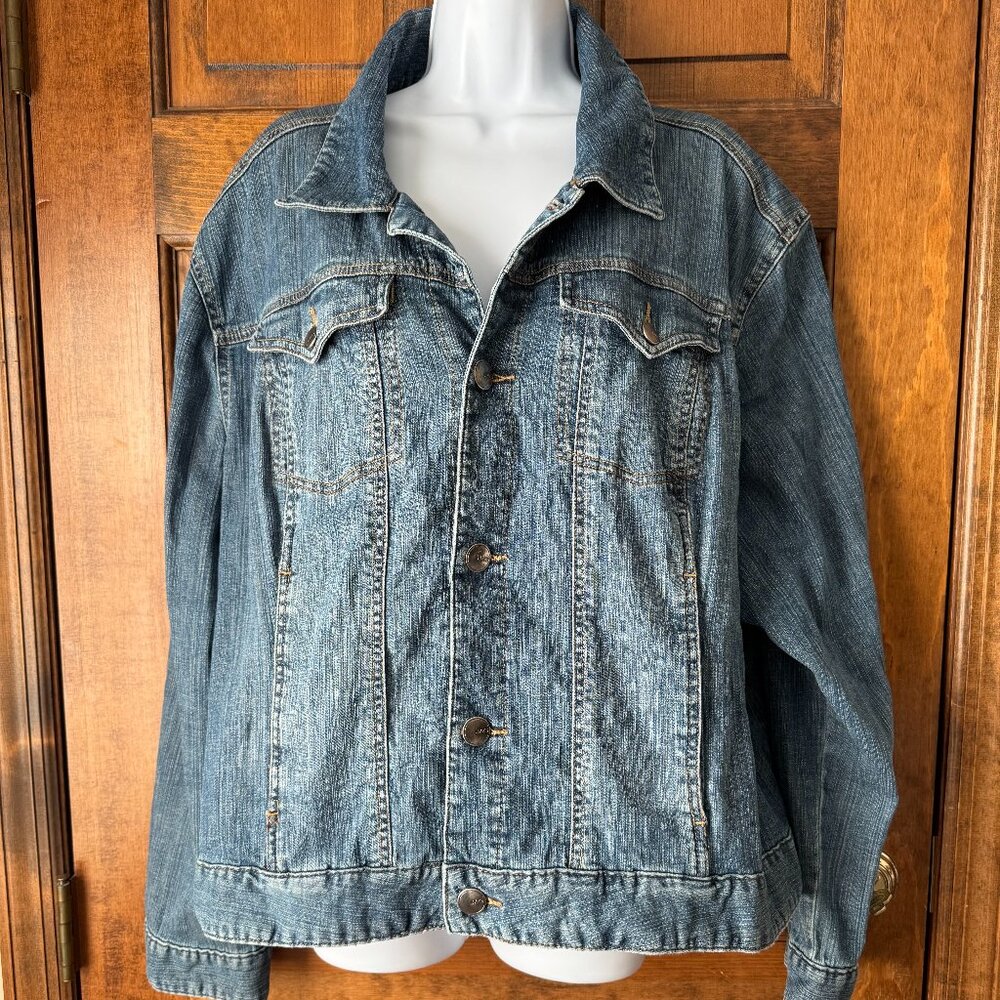 JAG Button Close Denim Jean Jacket Size 3X